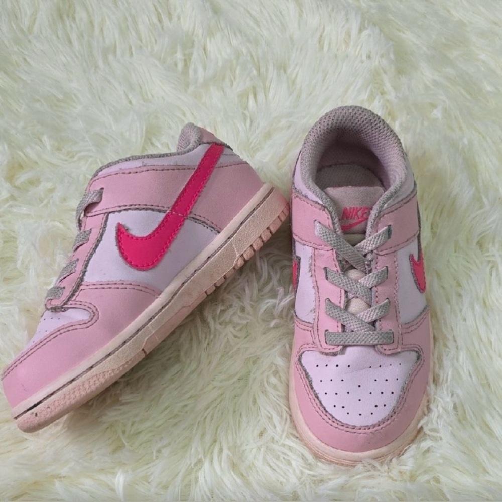 Nike Kids Pink and Gray Sneakers
